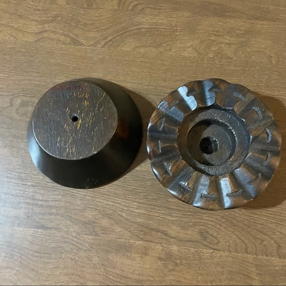 Other - Vintage Spanish style wooden candle holders